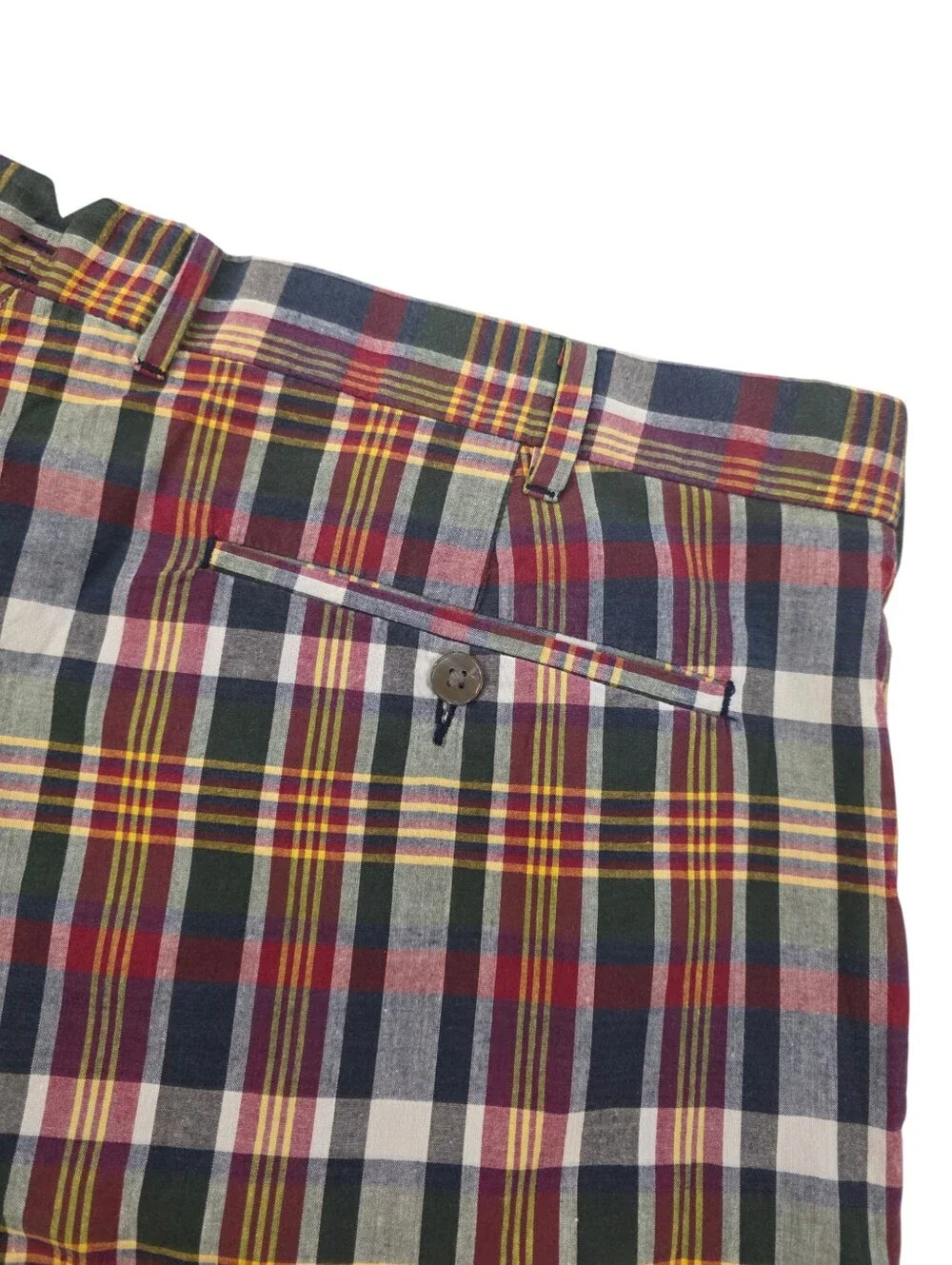 Polo Ralph Lauren India Madras Plaid Shorts Men 40 100% Cotton Heritage Preppy